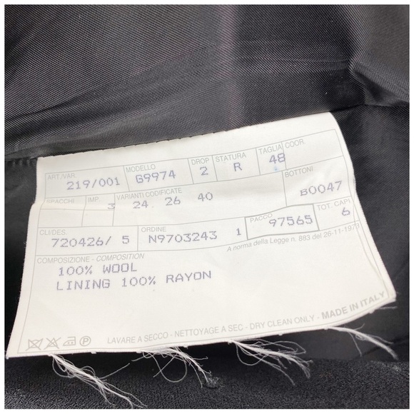 Burberry Black Wool Blazer Size 48 - Picture 8 of 9